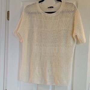 LAFALLETE 148 Knit Short Sleeve Sweater L